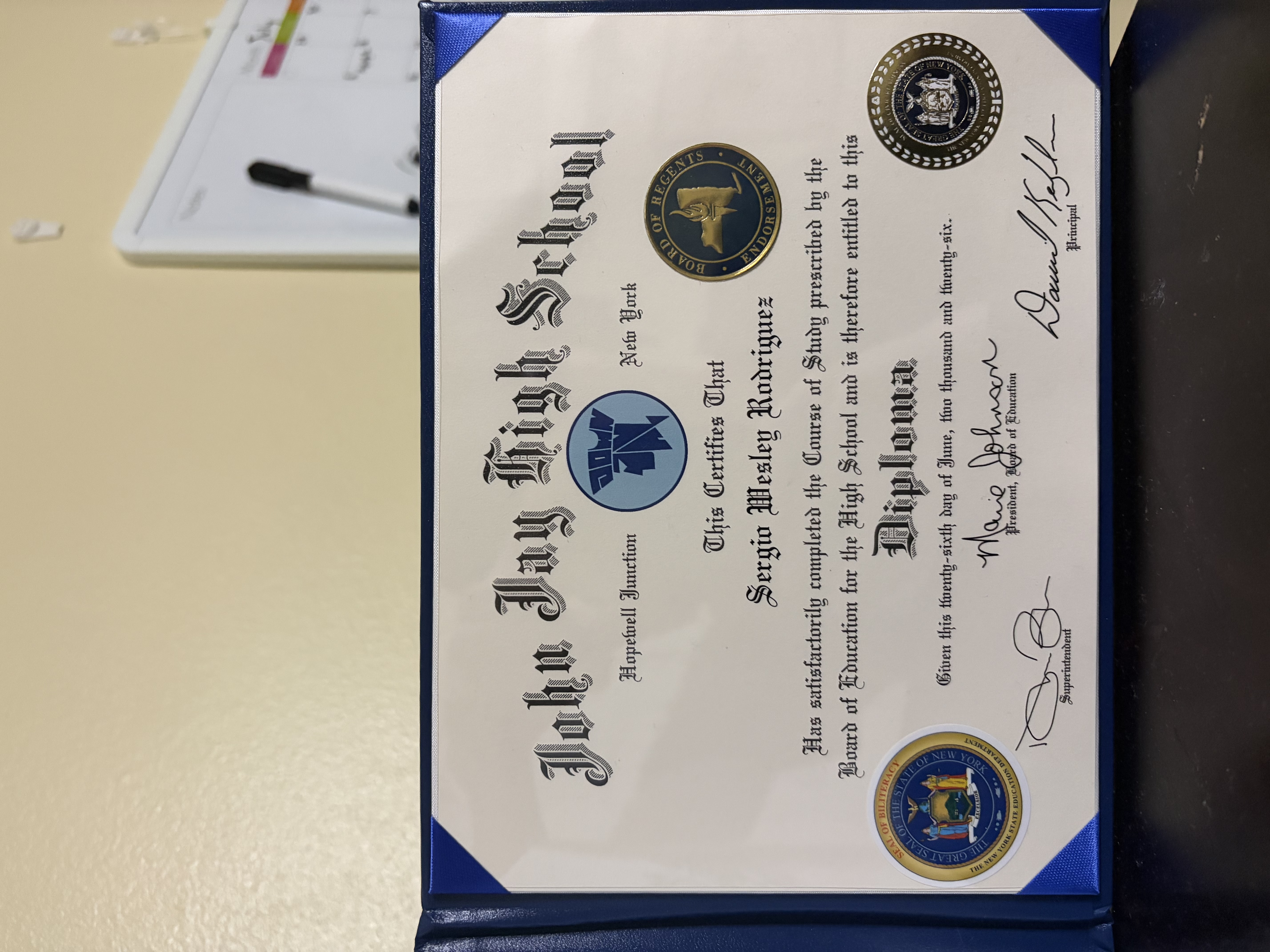 Diploma certificate